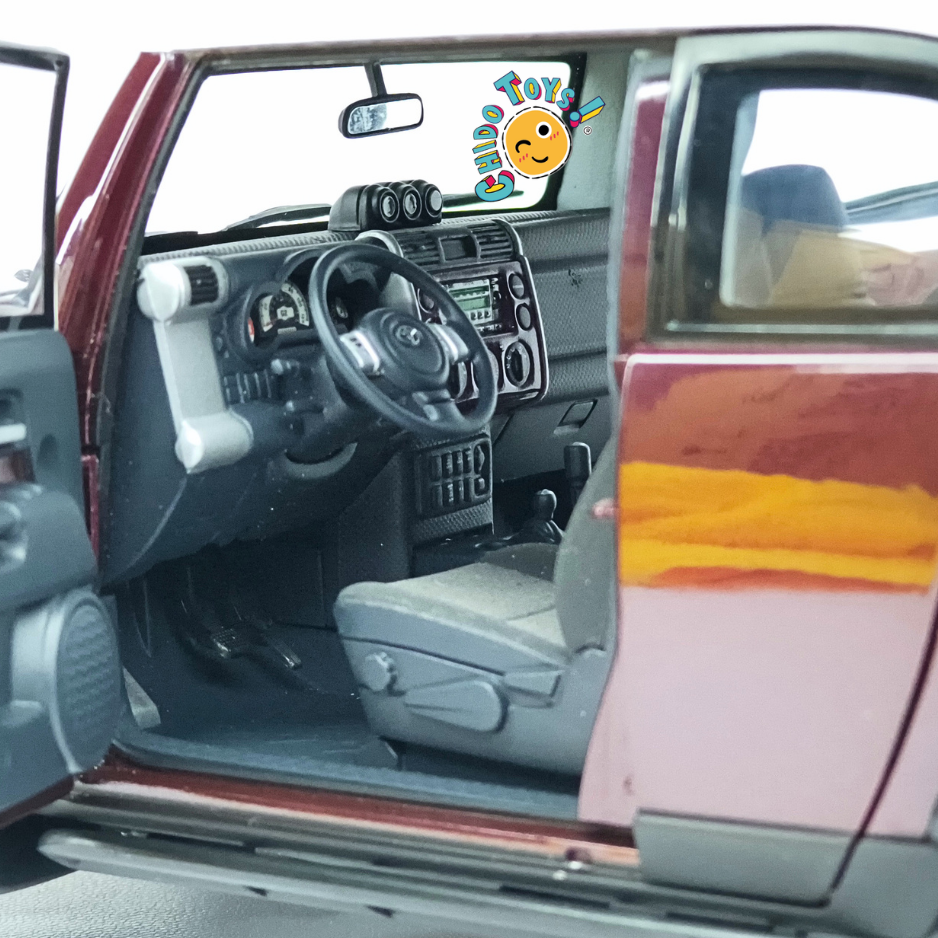 AUTOart Toyota FJ Cruiser Dealer Edition 1:18 Black Cherry Pearl Exclusivo con Techo Blanco