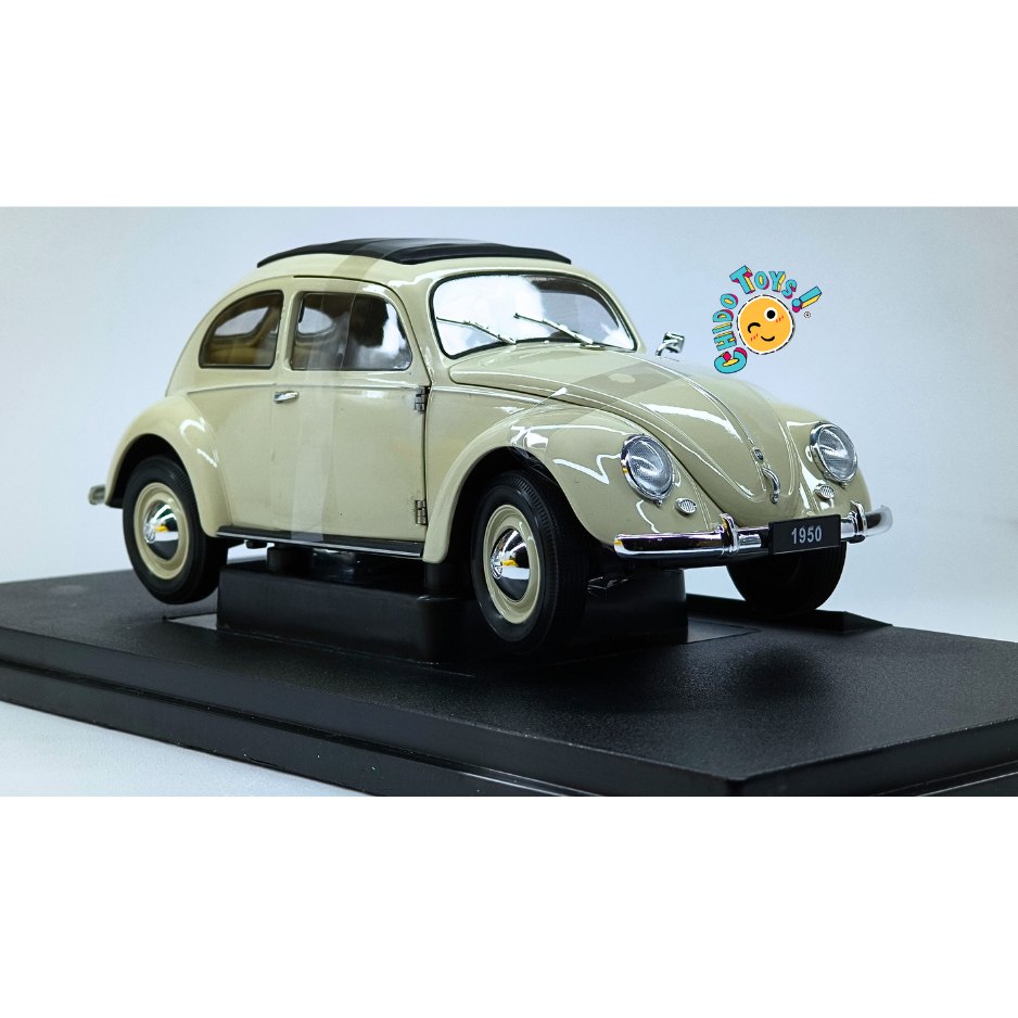 Welly Volkswagen Classic Beetle Split Window 1950 escala 1:18 color marfil