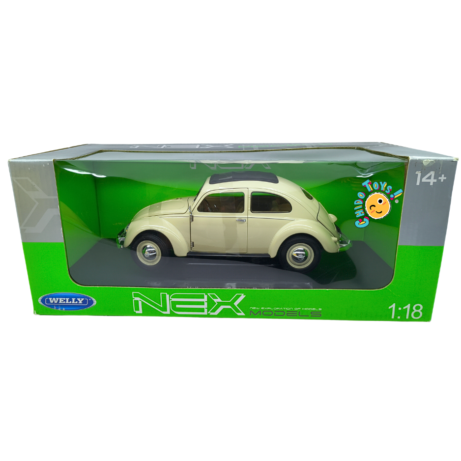 Welly Volkswagen Classic Beetle Split Window 1950 escala 1:18 color marfil