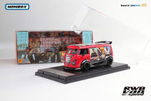 Cargar imagen en el visor de la galería, Auto a escala marca Mini Box modelo Volkswagen T1 GTA rojo
