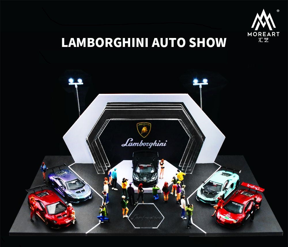 PREVENTA Diorama Lamborghini Auto Show 1:64