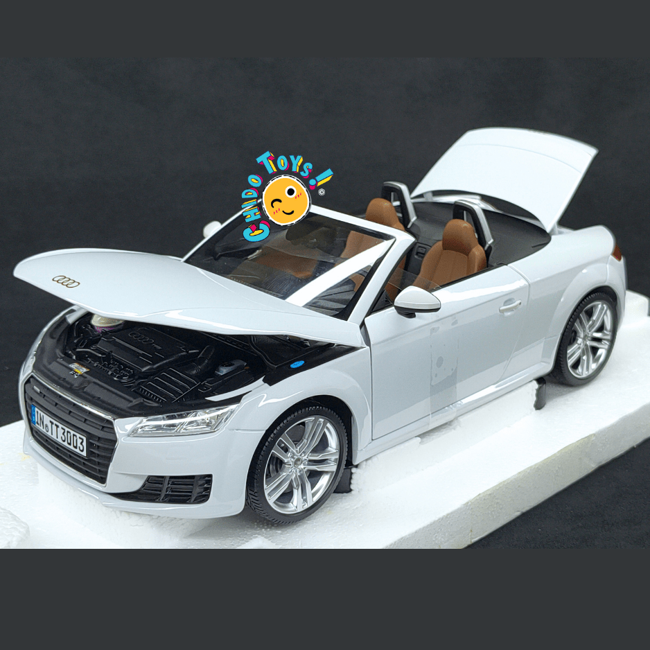 Audi TT Roadster 2014 Minichamps 1:18 Glacier White Dealers Edition - Chido Toys