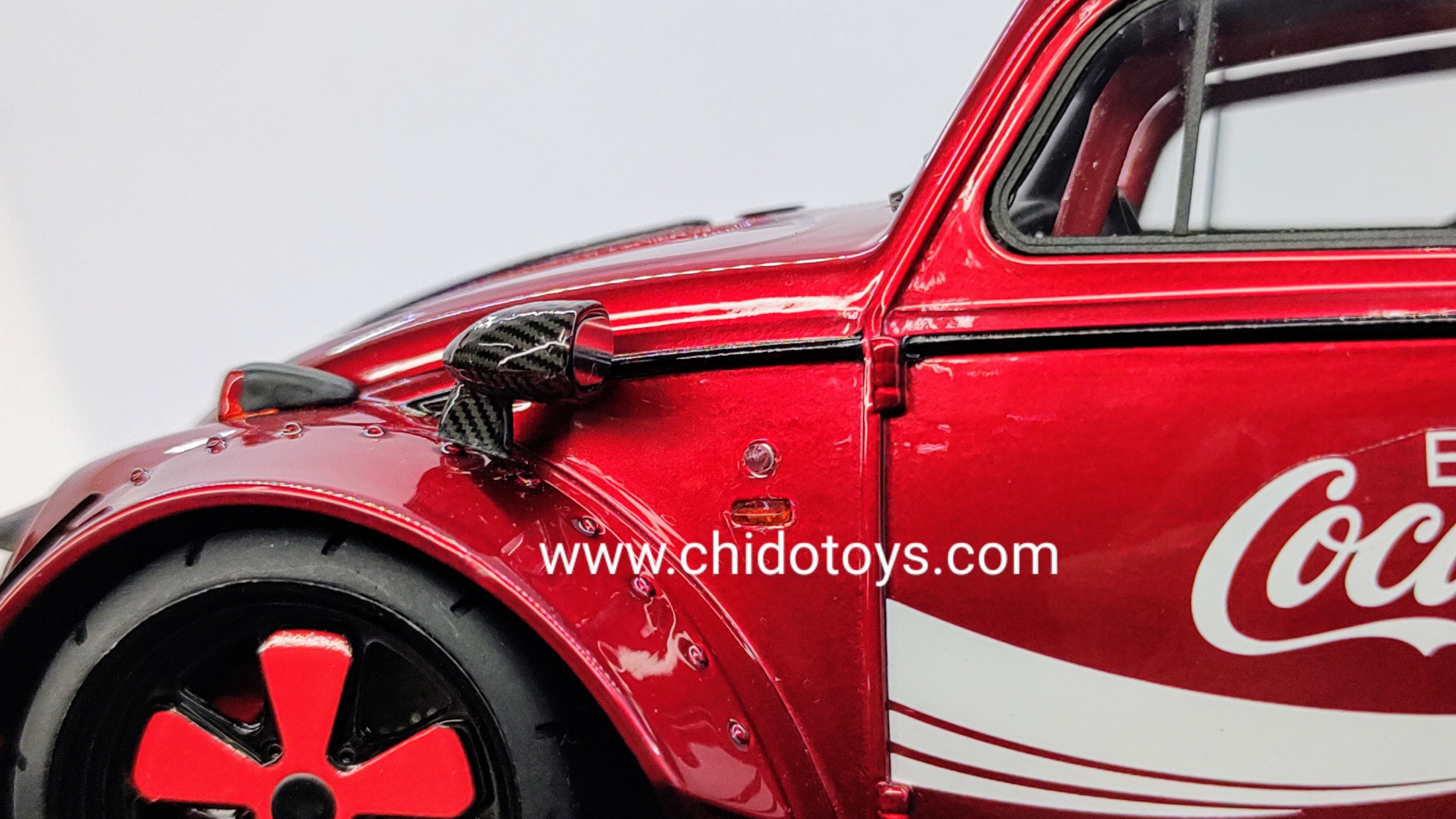 Auto a escala 1/18, marca Artist Model, Modelo VW Beetle & RWB kit Wide - Chido Toys