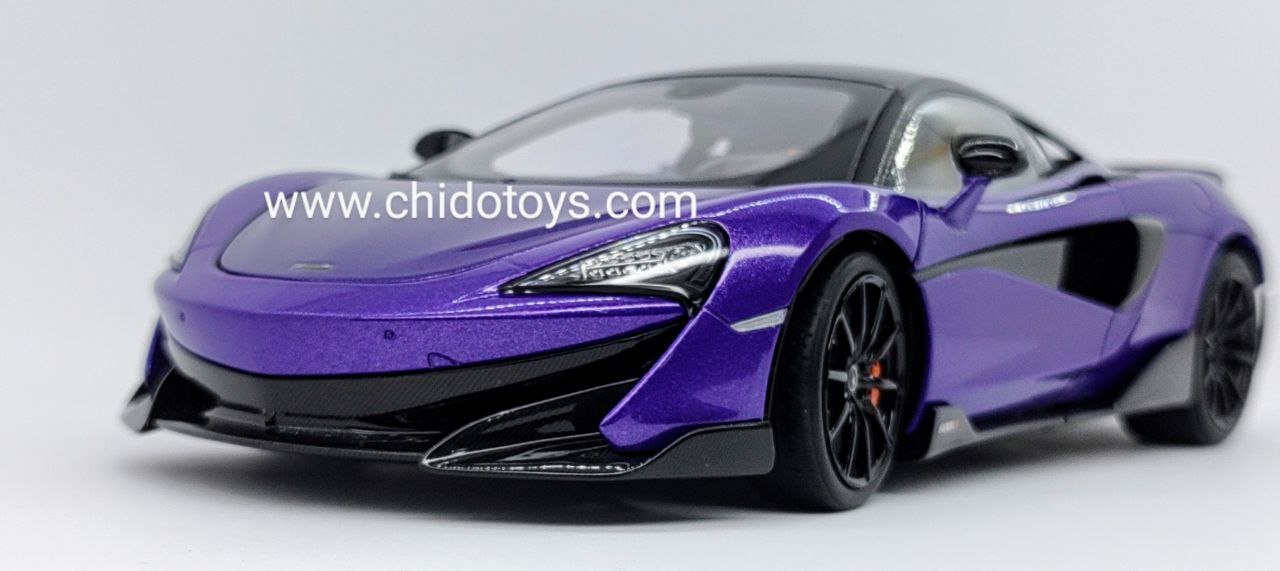 Auto a escala 1:18 marca LCD, Modelo Mclaren 600LT - Chido Toys