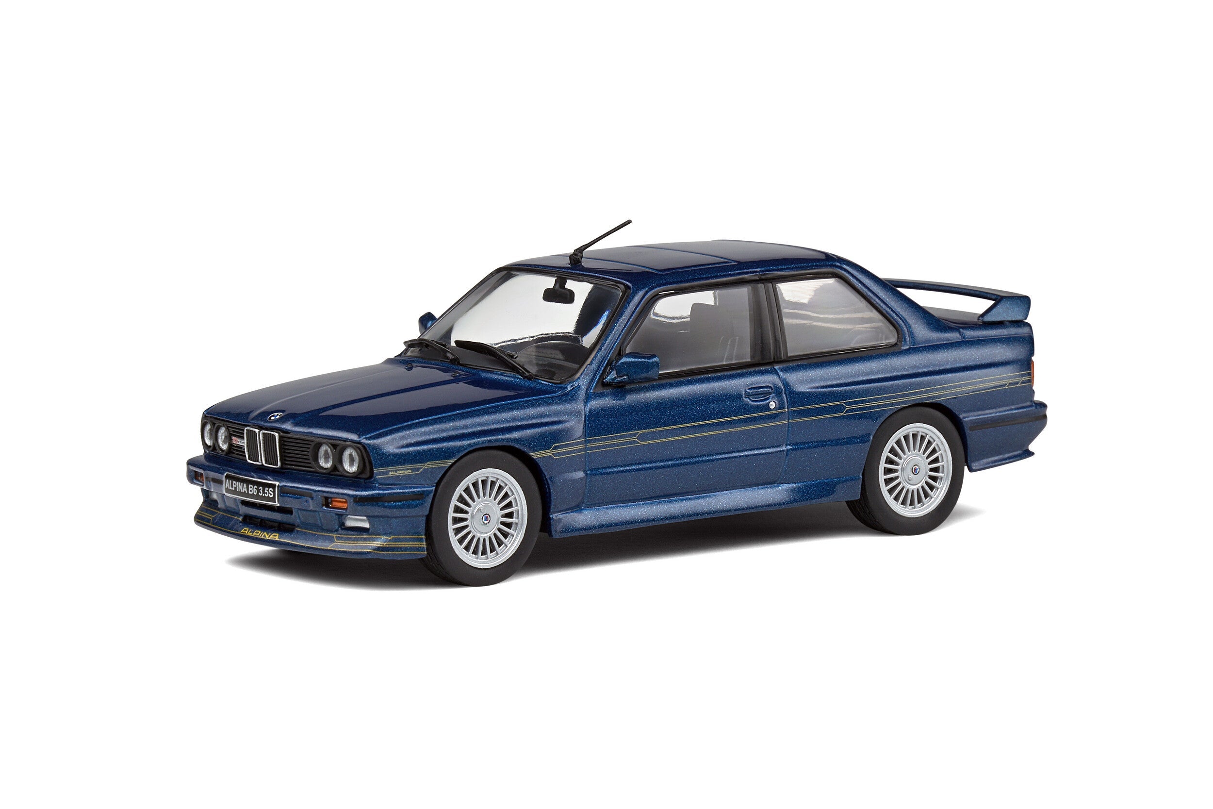 Auto a escala 1:18, marca Solido, Modelo ALPINA E30 B6 – ALPINA BLUE – 1989 - Chido Toys