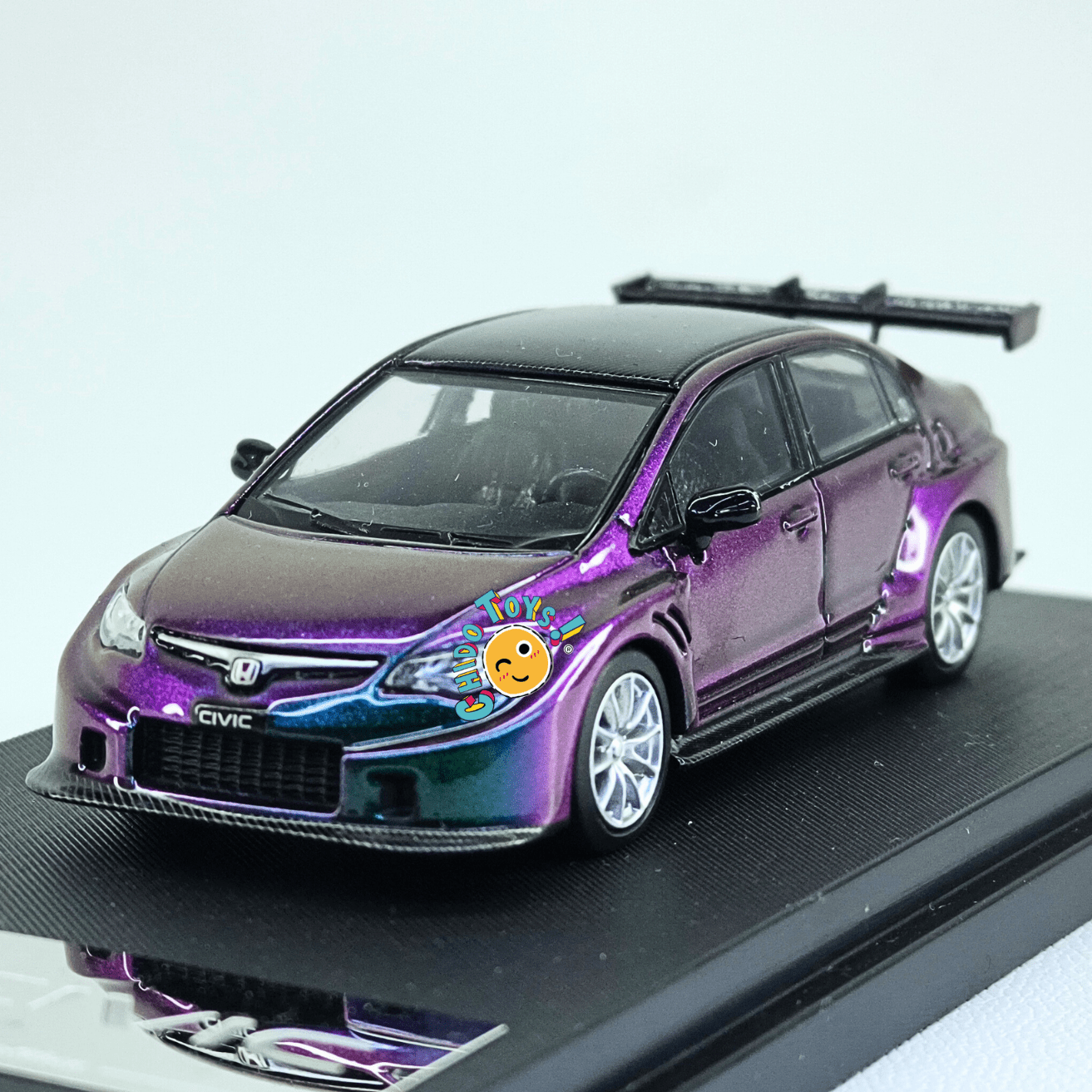 Auto a escala 1:64 TPC Honda Civic | Edición limitada 499 piezas | Efecto Camaleón - Chido Toys