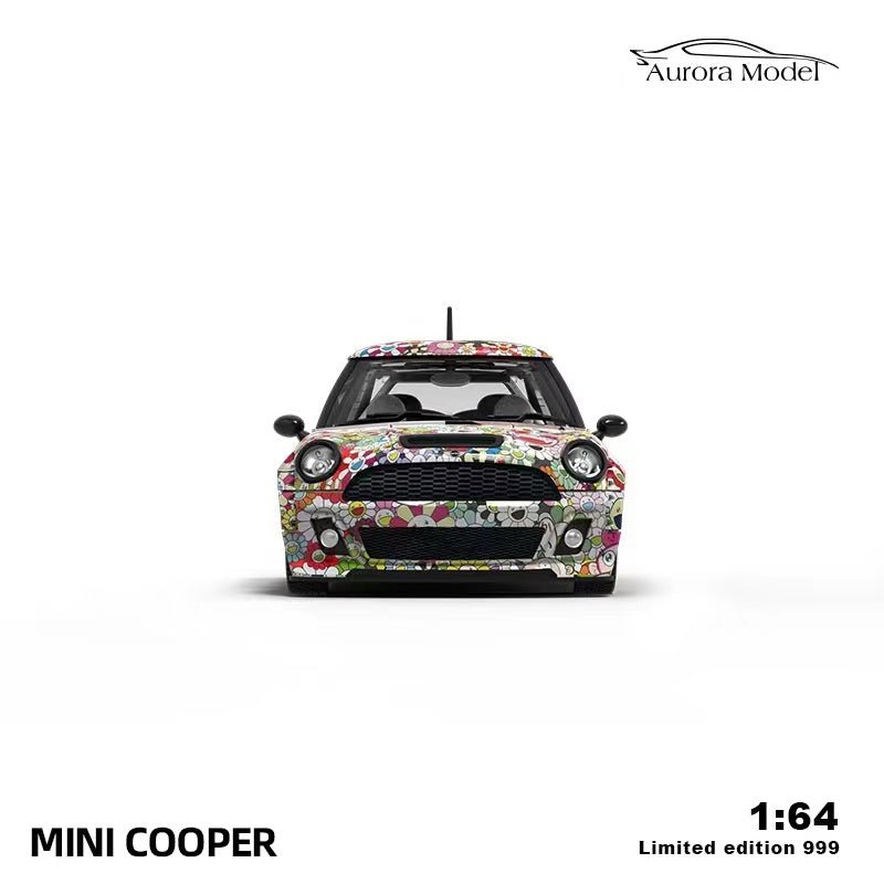 Auto a escala marca Aurora Model modelo Mini Cooper LBWK Sunflower - Chido Toys
