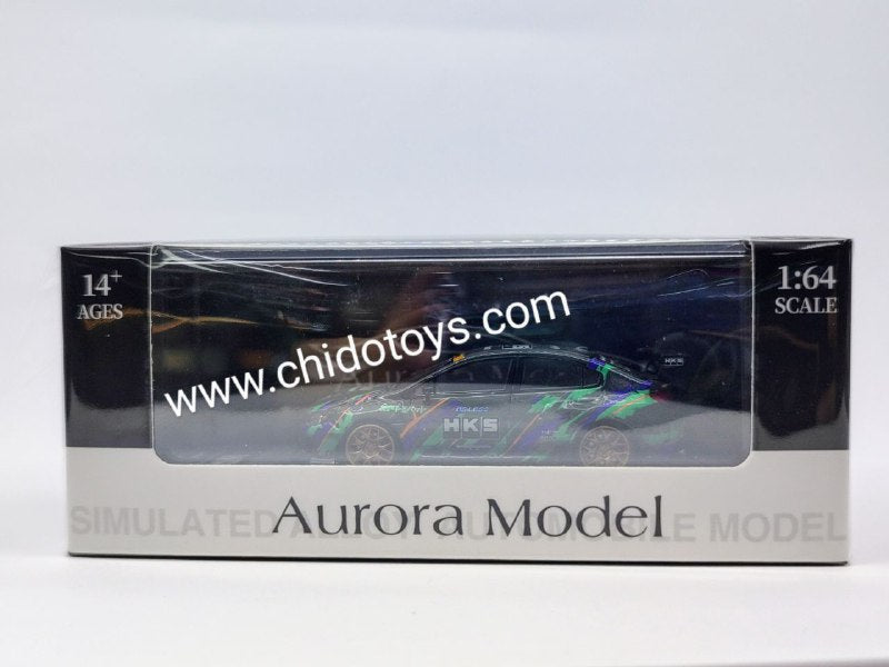 Auto a escala marca Aurora Model, Modelo Subaru WRX STI HKS - Chido Toys