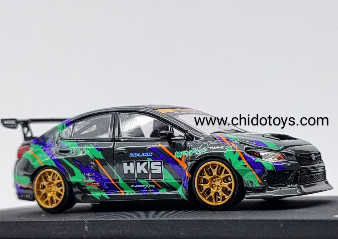 Aurora Model 1/64 スバル WRX STI HKS Subaru WRX STI HKS 1:64 Diecast Model by Aurora Model – Big Boy Toys
