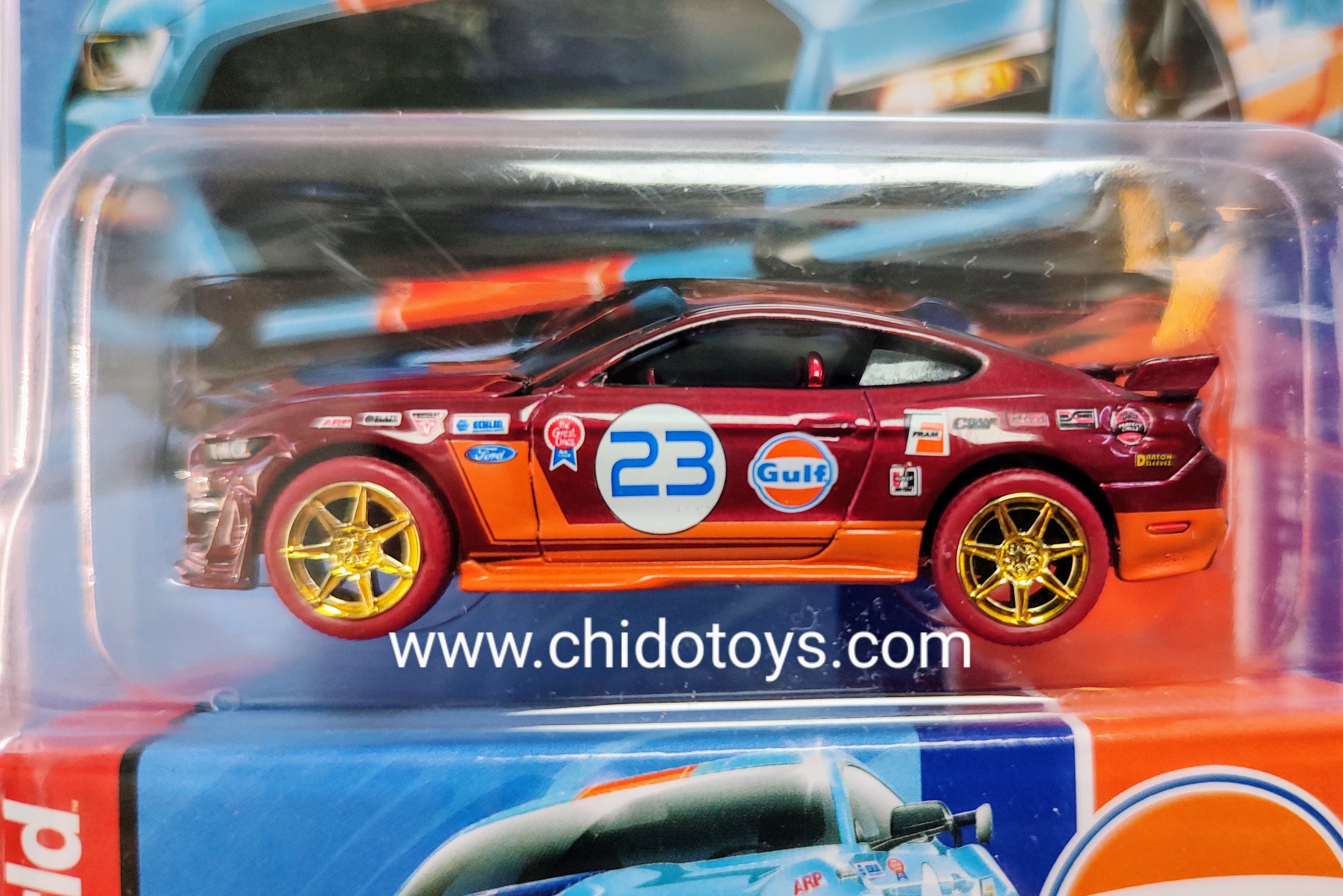 Auto a escala marca AutoWorld, Chase Mustang Shleby GT 500 2020 - Chido Toys