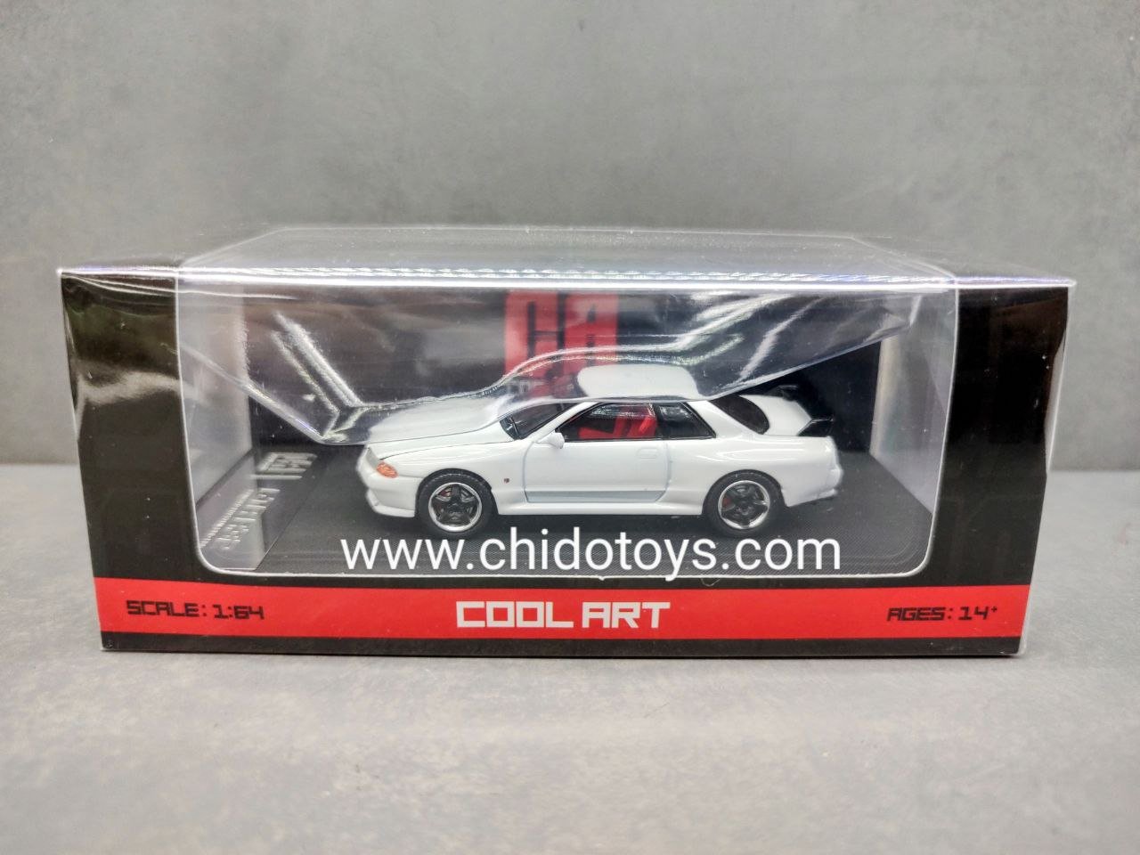 Auto a escala marca Cool Art, Modelo Nissan GTR R32 - Chido Toys