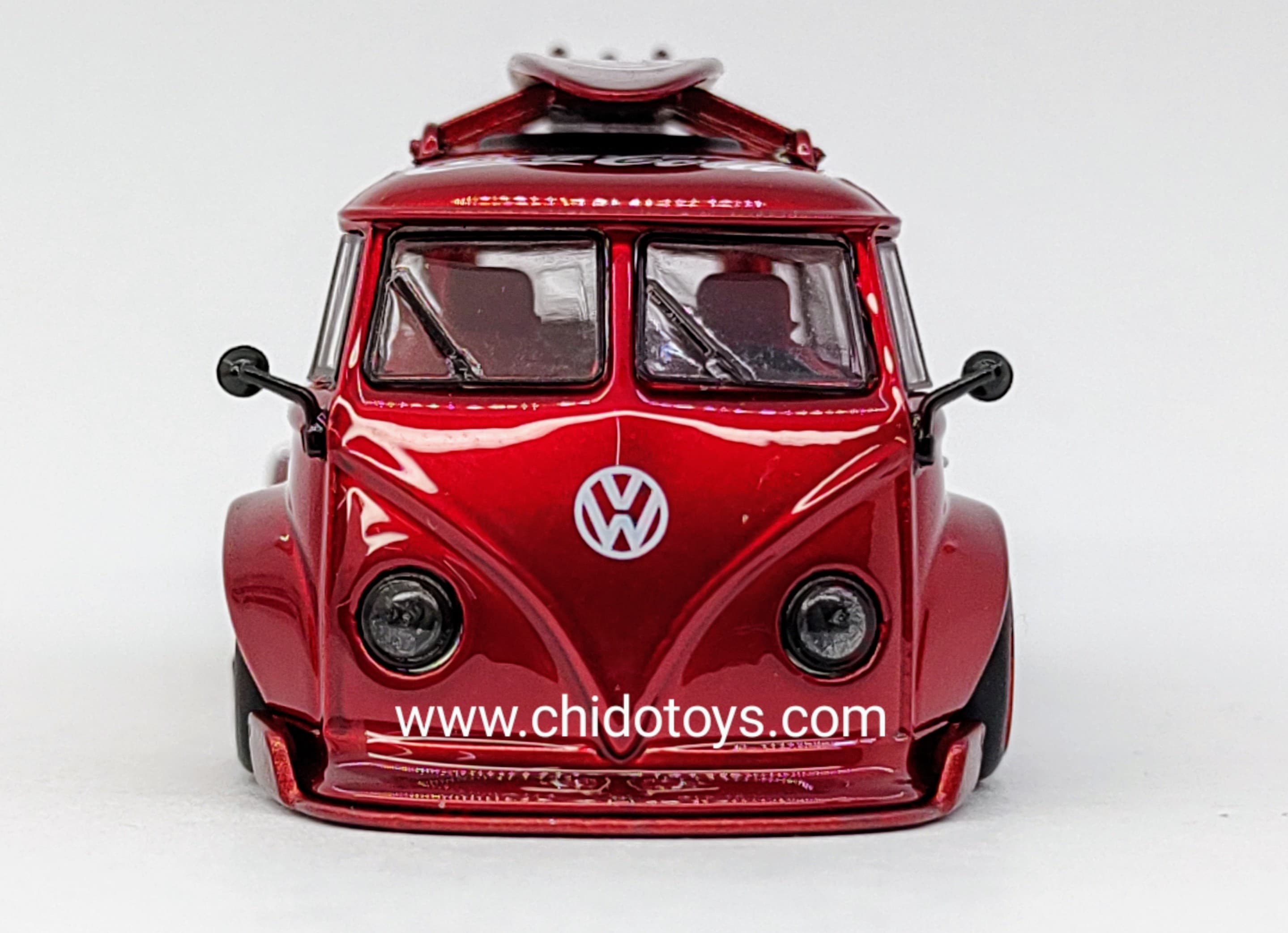 Auto a escala marca Flame Model, Modelo T1 Wide Body Modified Red - Chido Toys