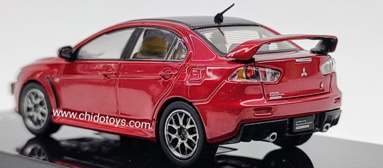 Auto a escala marca Hobby Japan, Modelo Mitsubishi Lancer Evolution X Final Edicion - Chido Toys