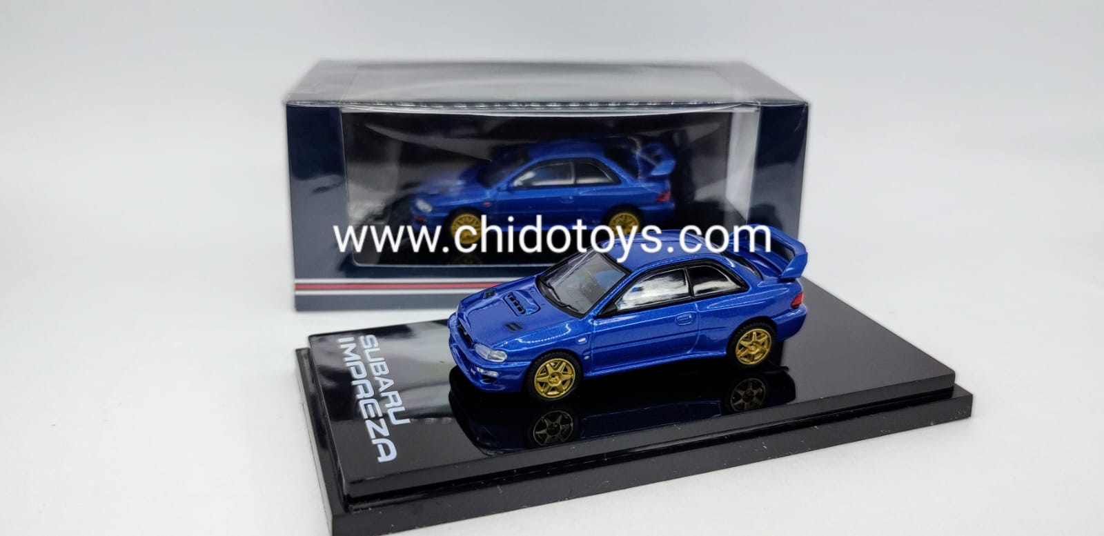 Auto a escala marca Hobby Japan, Modelo Subaru Impreza - Chido Toys