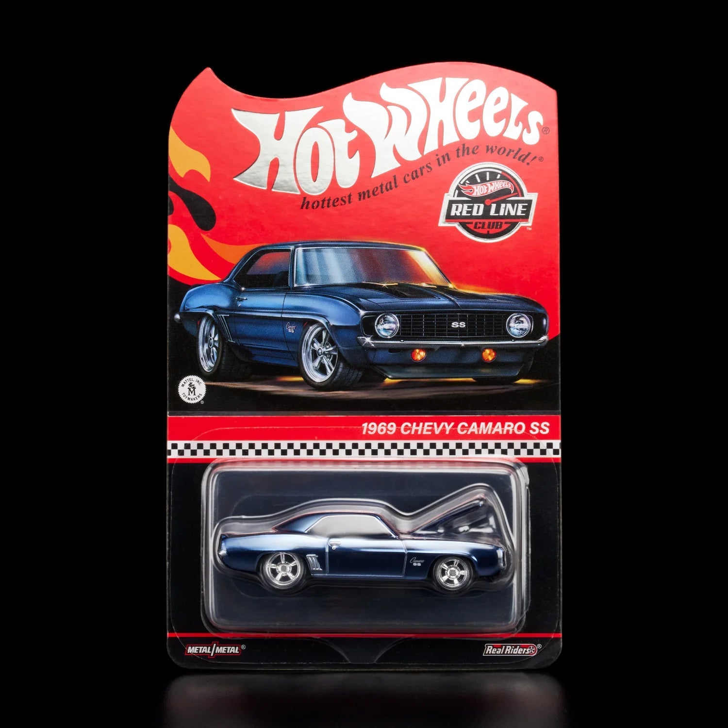 Auto a escala marca Hot Wheels RLC (Red Line Club), Modelo Camaro SS 1969 - Chido Toys