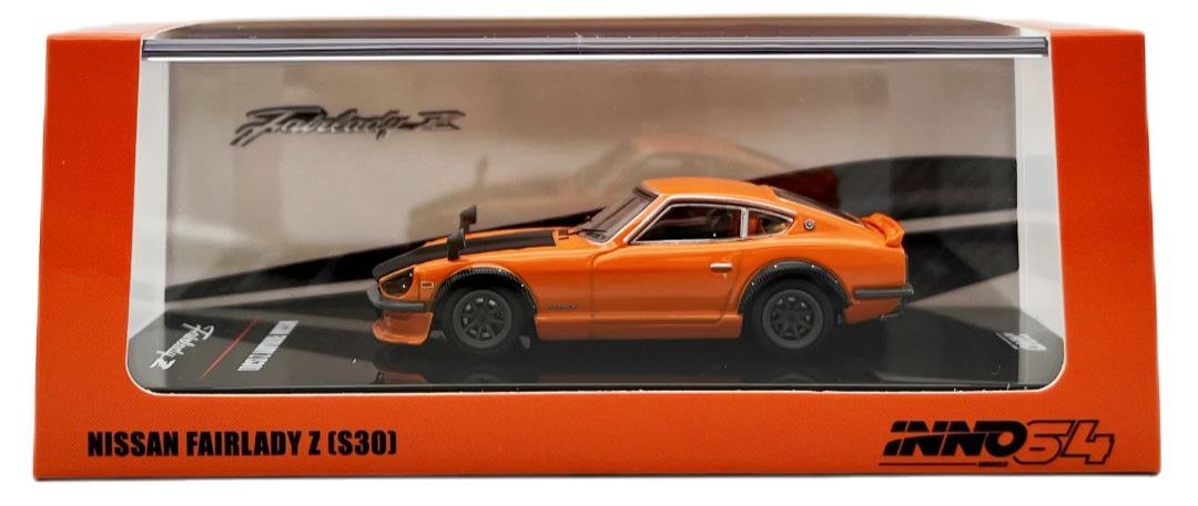Auto a escala marca Inno64, Modelo Nissan fairlady Z Orange - Chido Toys