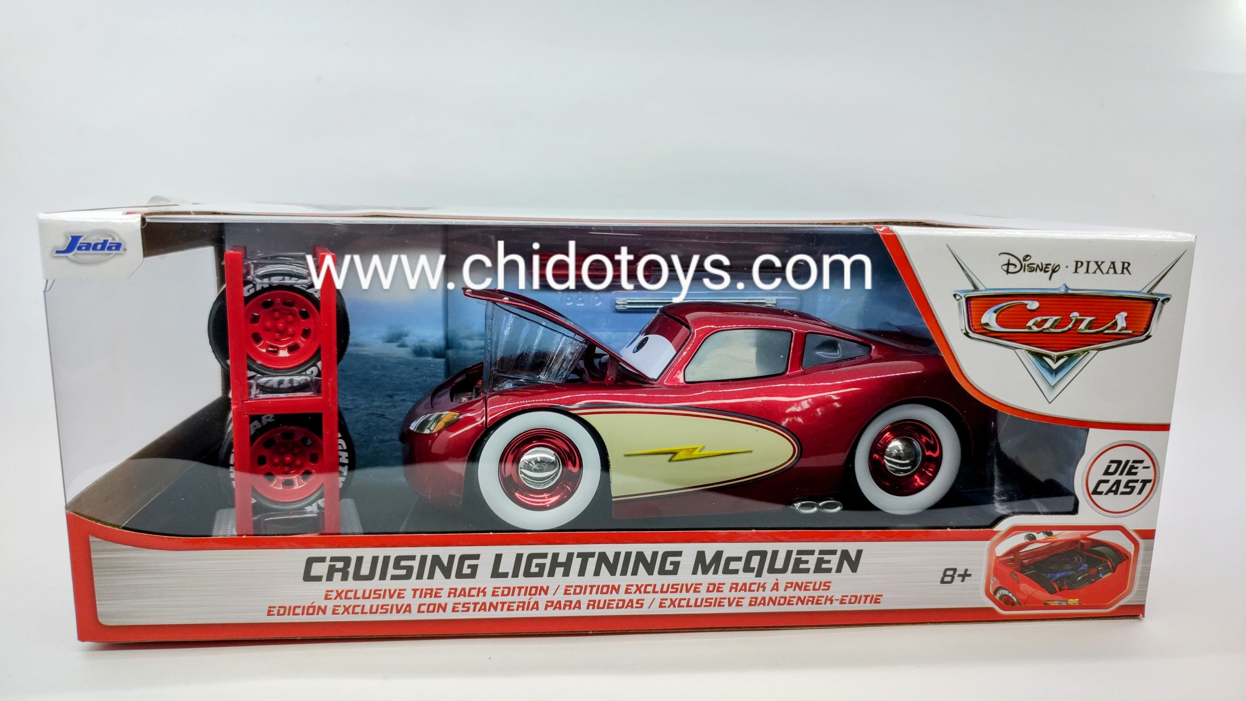 Auto a escala marca Jada, Modelo Cruising Lightning McQueen - Chido Toys