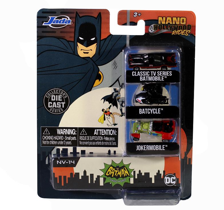 Auto a escala marca Jada Modelo Nano SET BATMAN - Chido Toys