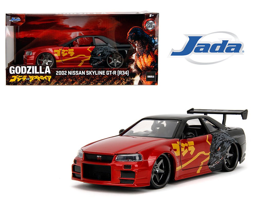 Auto a escala marca Jada, Modelo Nissan Skyline GT - R R34 Godzilla - Chido Toys