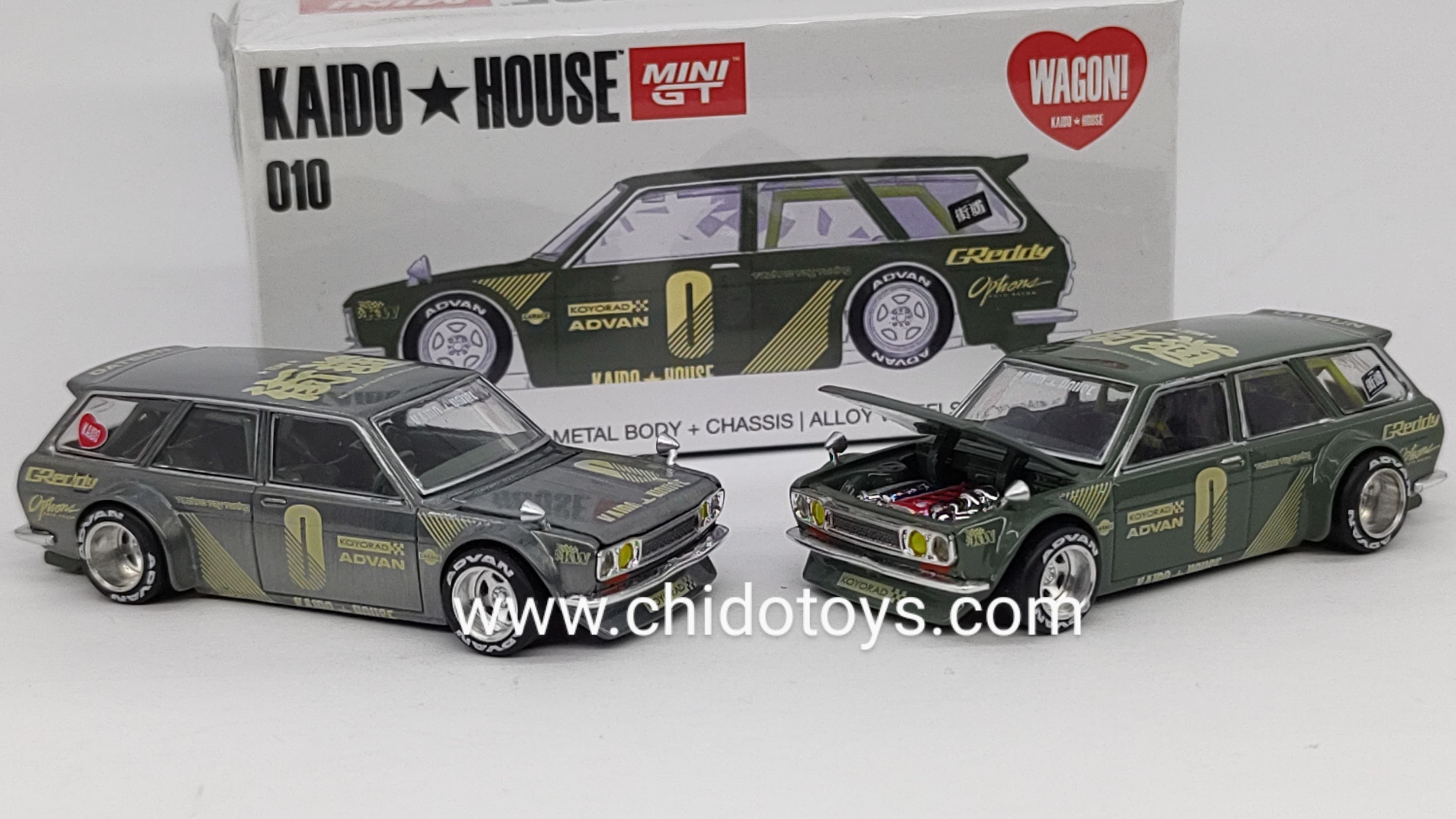 Auto a escala marca Kaido House, CHASE Datsun Wagon #010 - Chido Toys