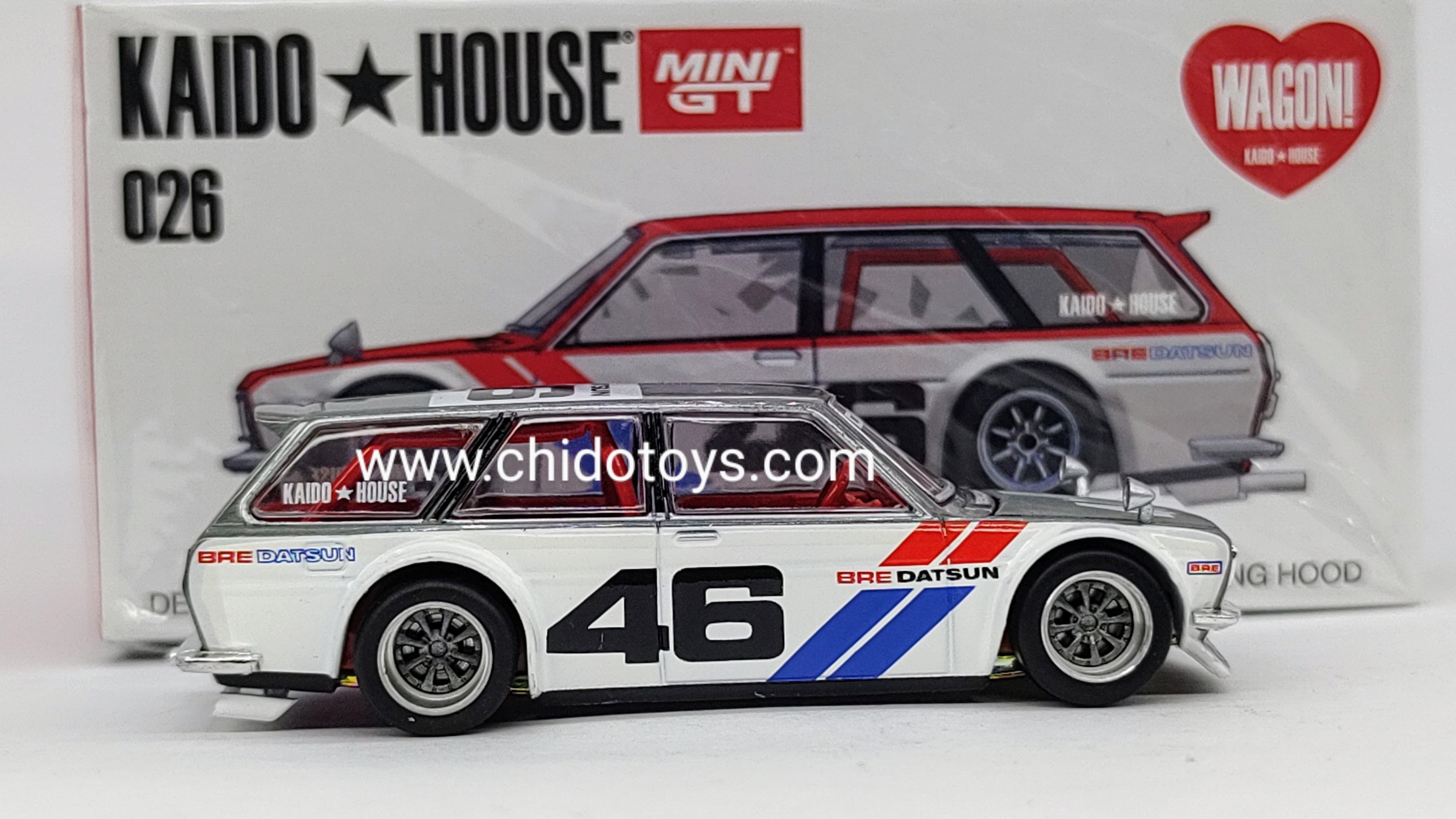 Auto a escala marca Kaido House, CHASE Datsun Wagon #026 - Chido Toys