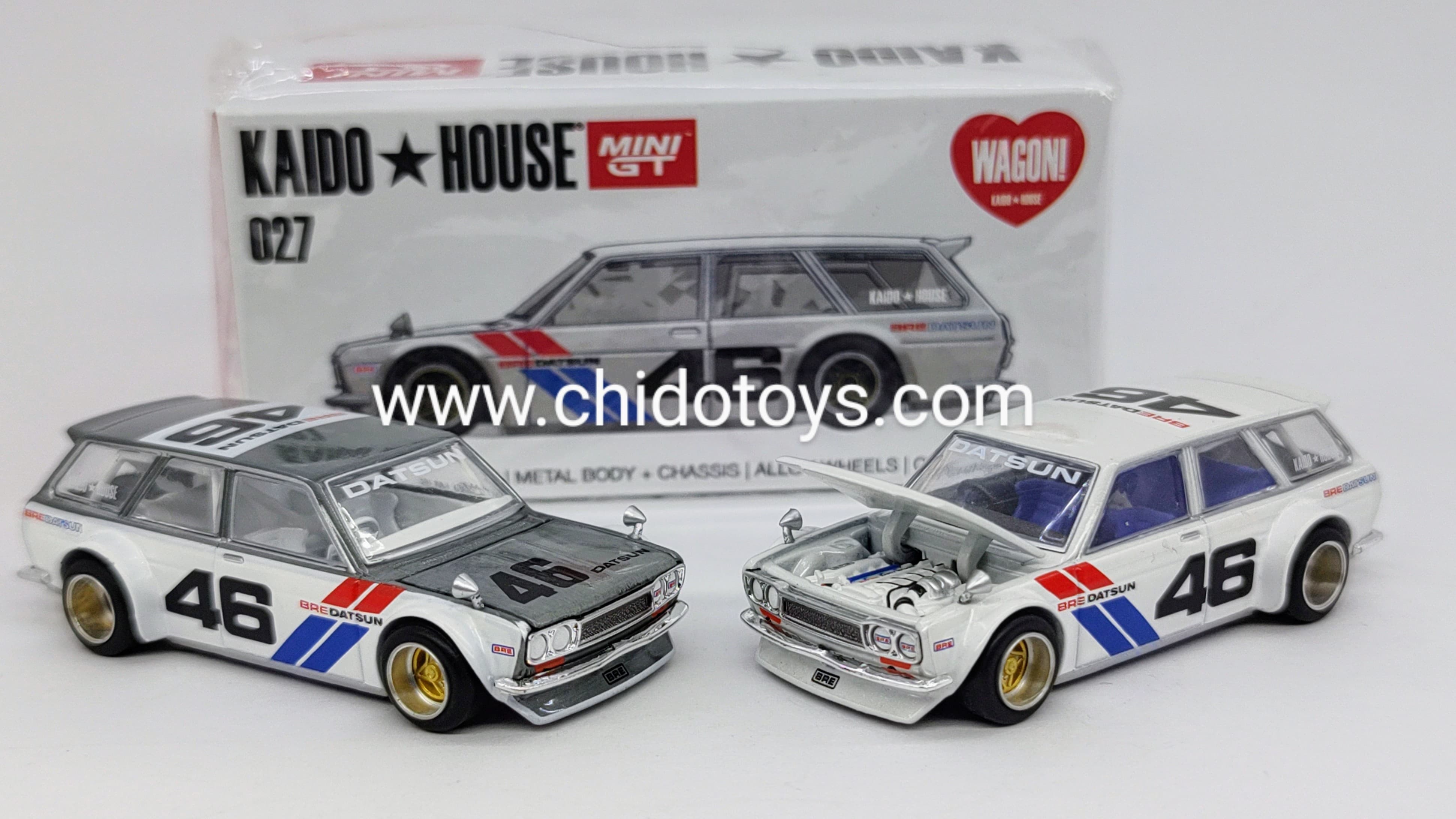 Auto a escala marca Kaido House, CHASE Datsun Wagon #027 - Chido Toys