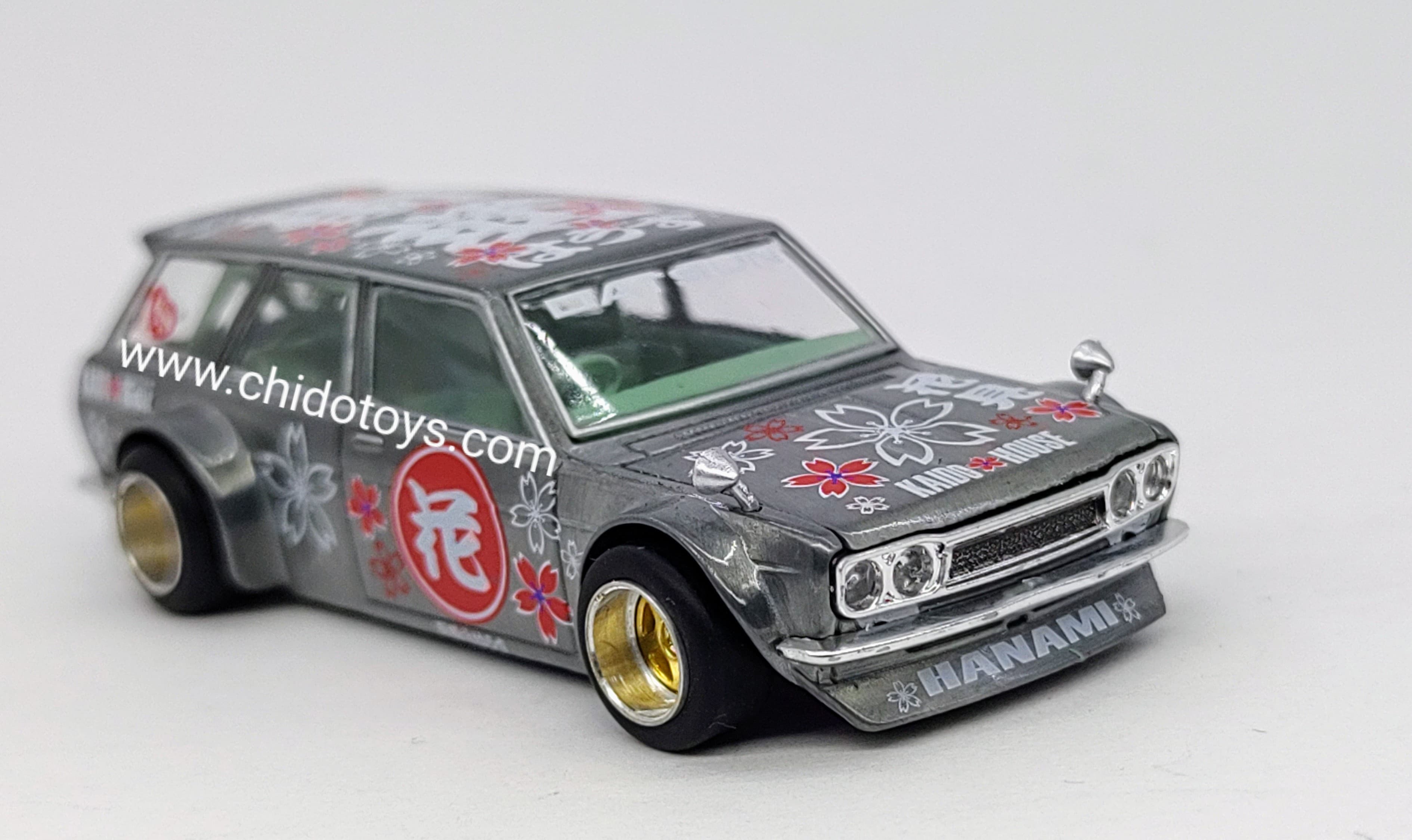 Auto a escala marca Kaido House, CHASE Datsun Wagon Hanami #013 - Chido Toys