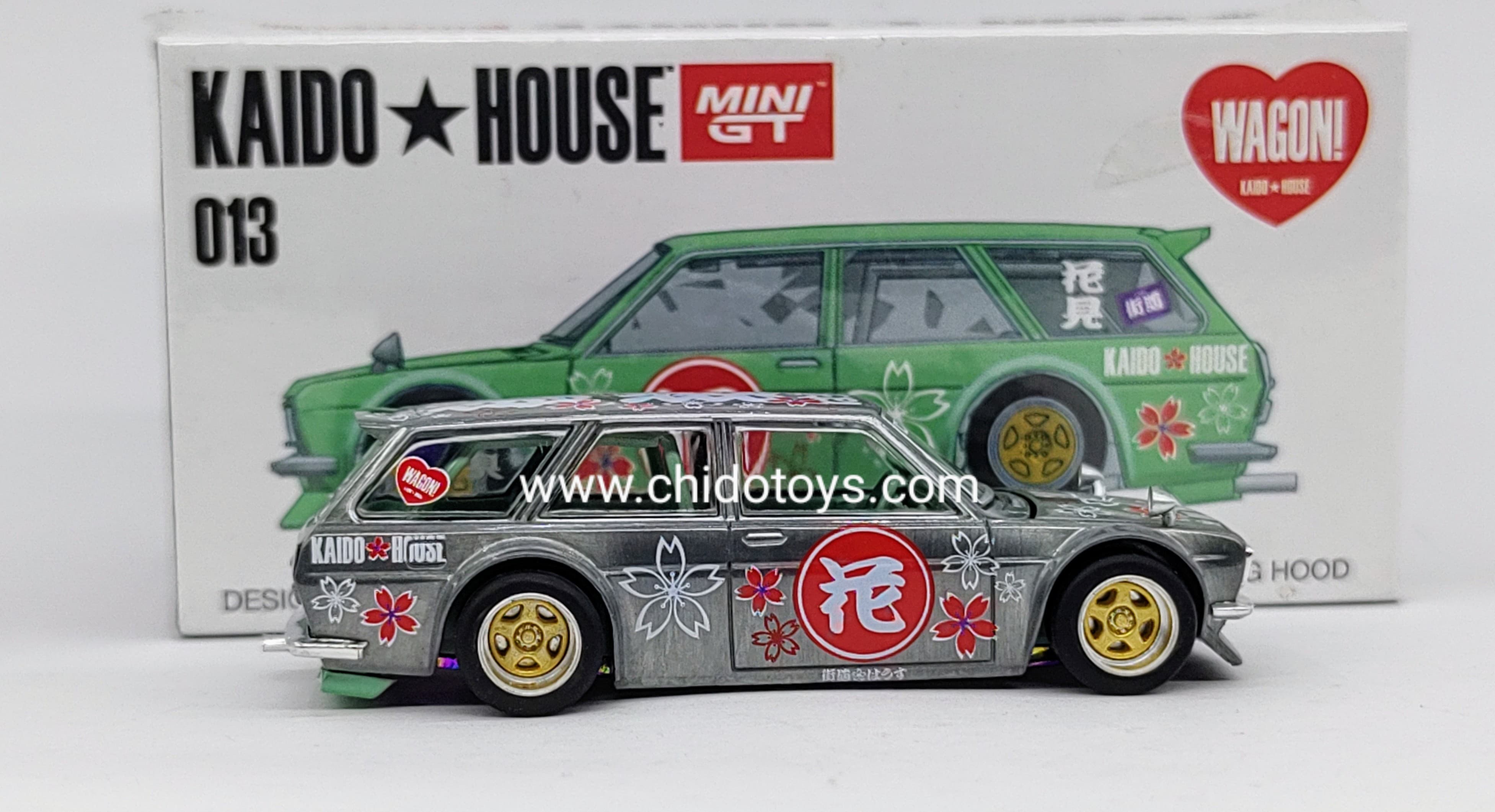 Auto a escala marca Kaido House, CHASE Datsun Wagon Hanami #013 - Chido Toys