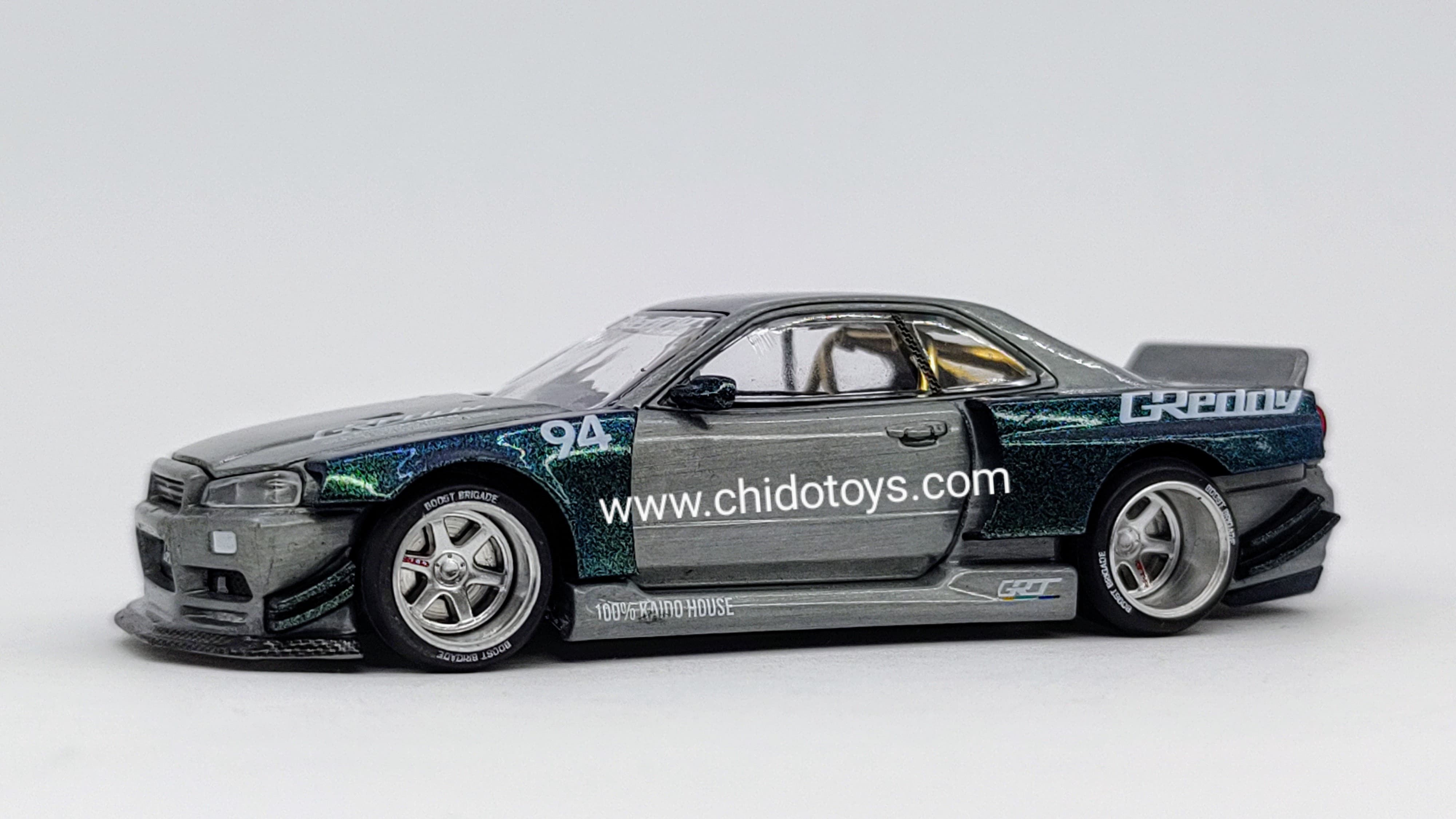 Auto a escala marca Kaido House, CHASE Skyline GT - R R34 - Chido Toys