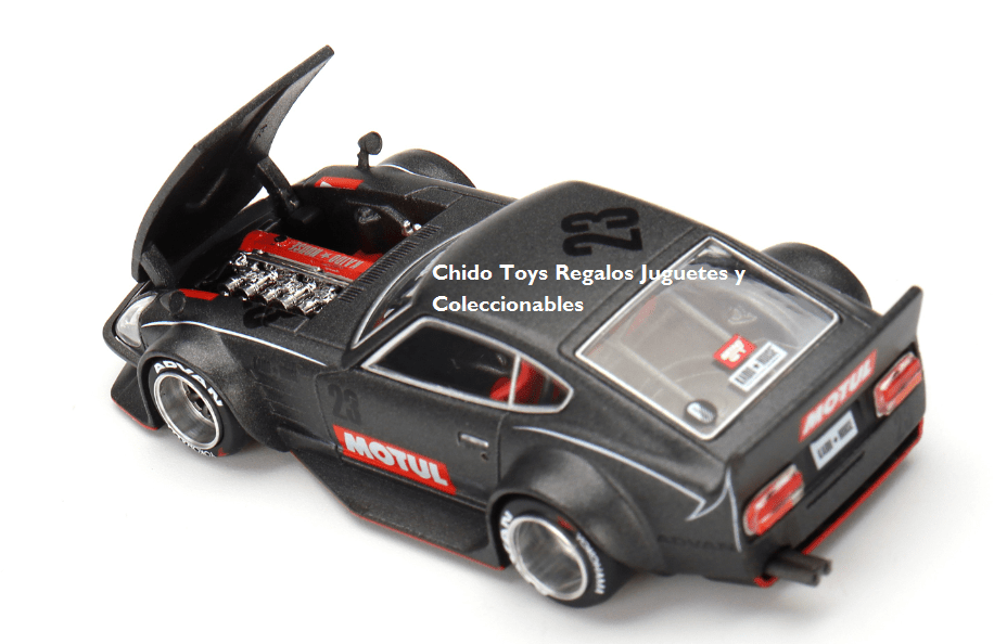 Auto a escala marca Kaido House & Mini GT, Modelo Datsun Fairlady Z Motul Z Advan Versión 1 - Chido Toys