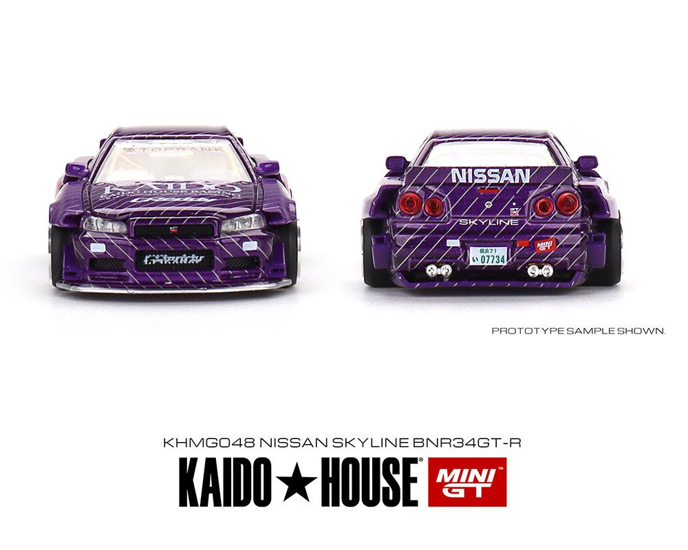 Auto a escala marca Kaido House & Mini GT, Modelo Nissan Skyline GT - R (R34) 048 - Chido Toys