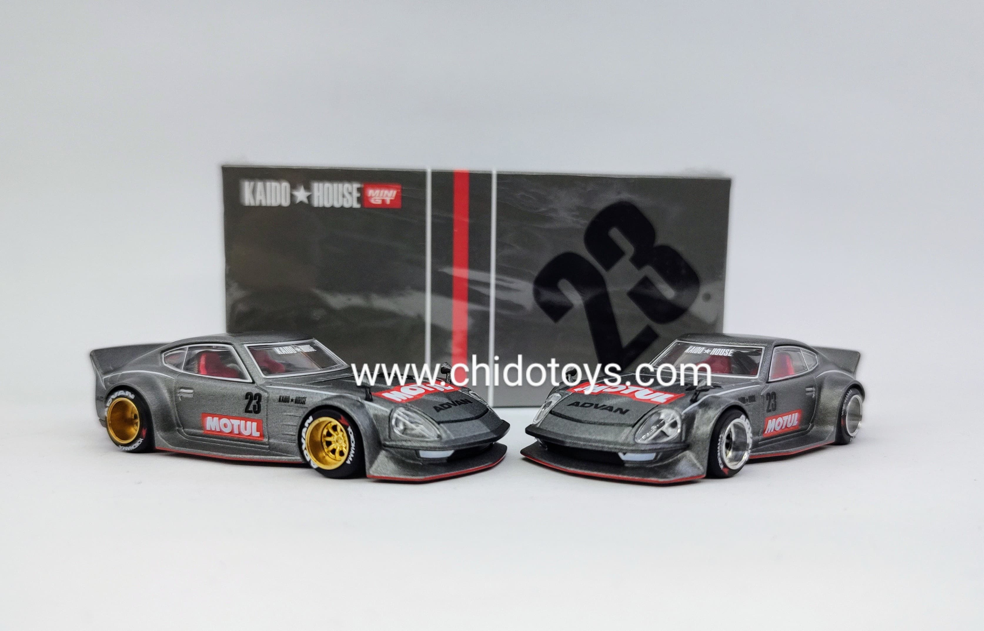 Auto a escala marca Kaido House, Modelo Chase Nissan Fairlady Z - Chido Toys