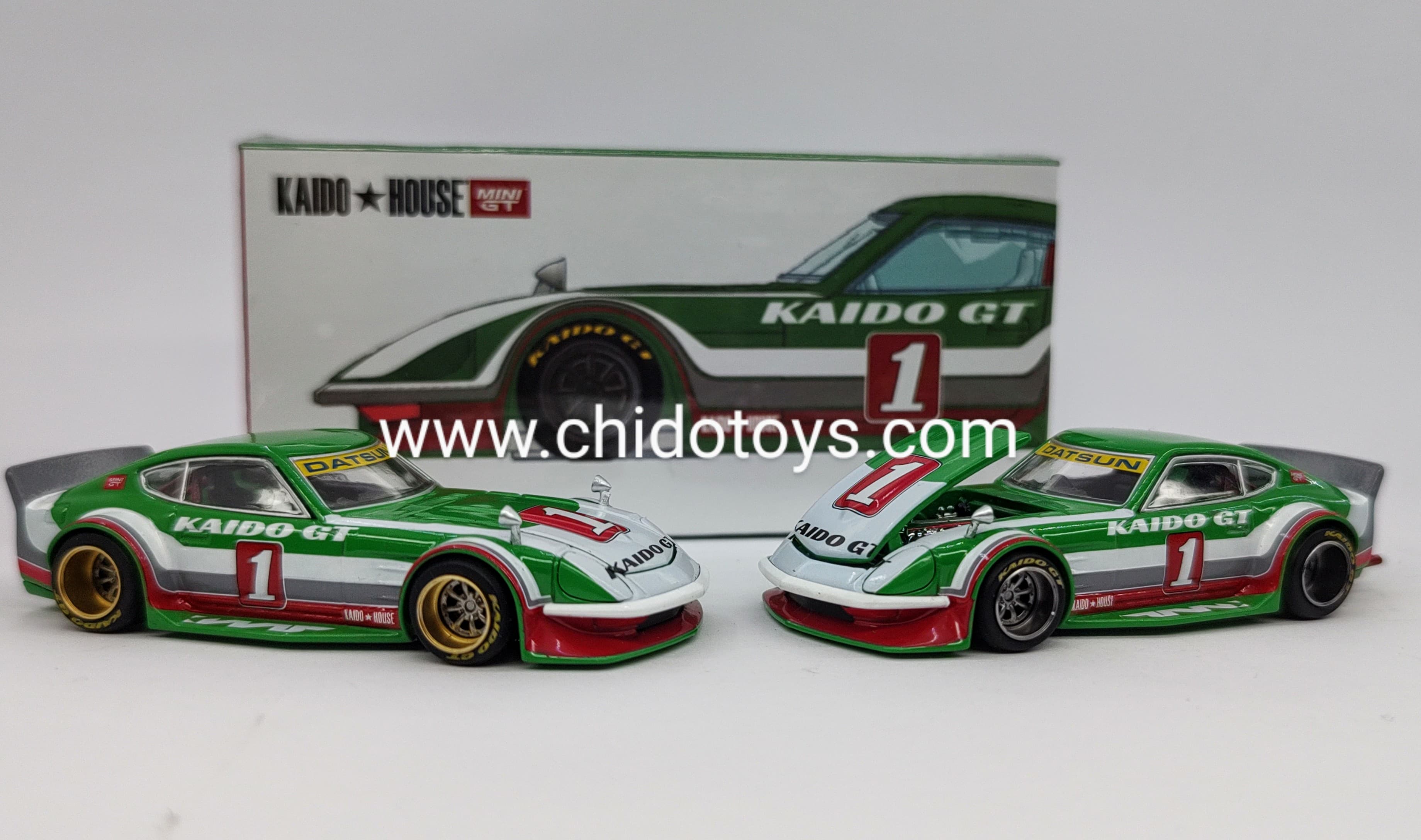 Auto a escala marca Kaido House, Modelo Chase Nissan Fairlady Z GT V2 - Chido Toys