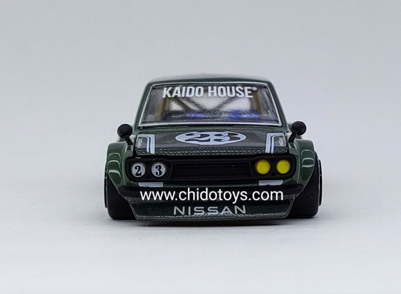 Auto a escala marca Kaido House, Modelo Datsun 510 Wagon Carbon Fiber V3 - Chido Toys