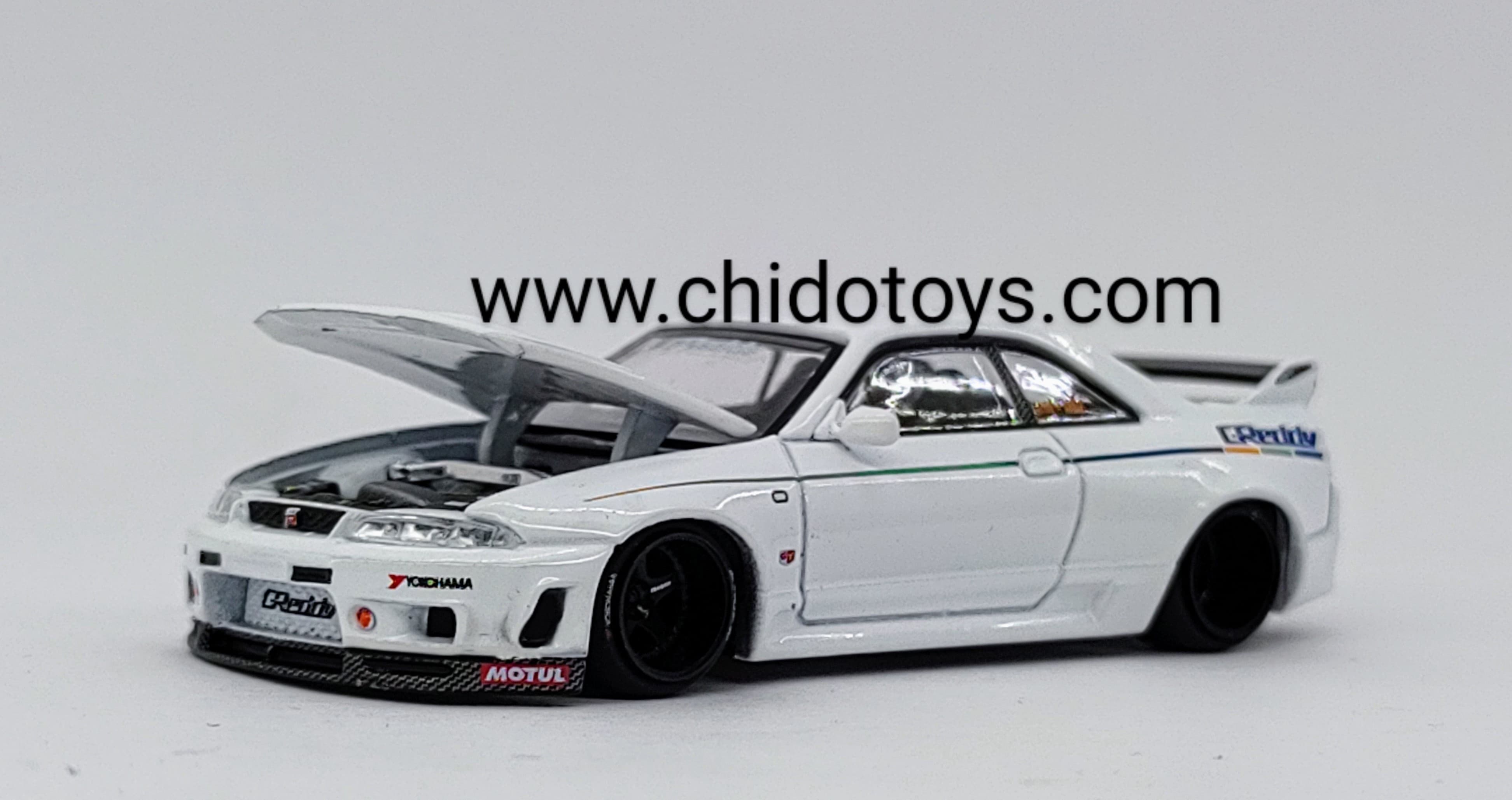 Auto a escala Marca Kaido House, Modelo Nissan Skyline GTR R33 - Chido Toys