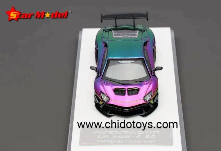 Auto a escala marca LBWK en colaboración con Star Model, Modelo Lamborghini Aventador LP700 - 4 2.0 - Chido Toys