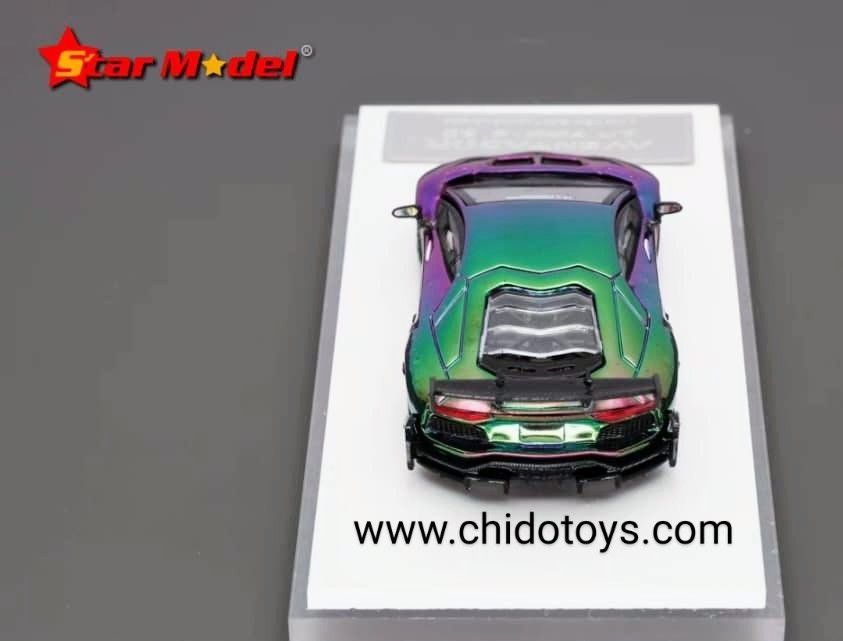 Auto a escala marca LBWK en colaboración con Star Model, Modelo Lamborghini Aventador LP700 - 4 2.0 - Chido Toys