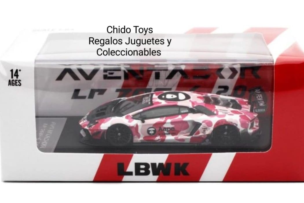 Auto a escala marca LBWK, Lamborghini Aventador A Ape Tide - Chido Toys