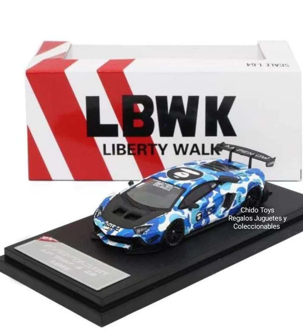 Auto a escala marca LBWK, Lamborghini Aventador A Ape Tide - Chido Toys