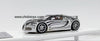 Bugatti Veyron L’Or Blanc LJM 1:64 en resina blanca y negra con efecto glow azul, llantas de goma y capelo acrílico