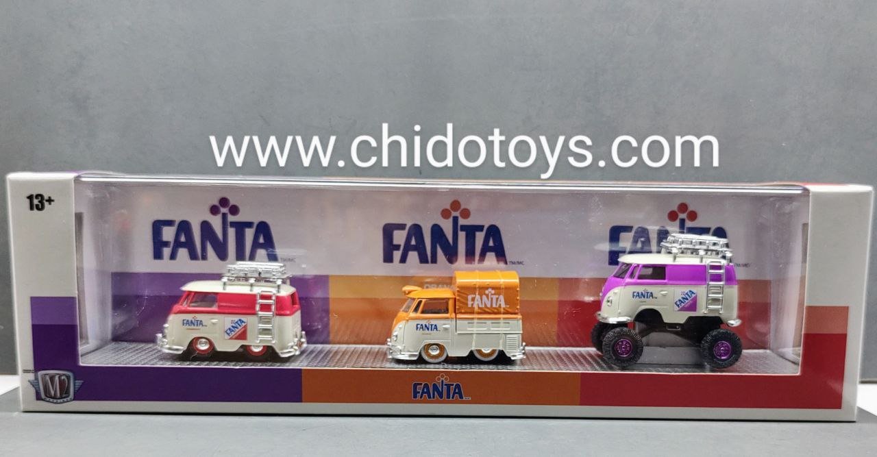 Auto a escala marca M2 Machines, SET FANTA - Chido Toys