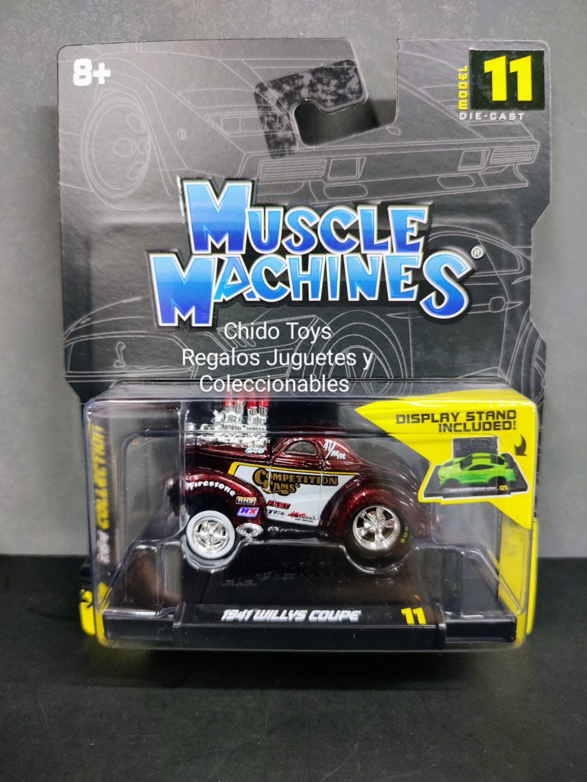 Auto a escala Marca Maisto, Modelo Muscle Machines #11 Willys Coupe 1941 - Chido Toys