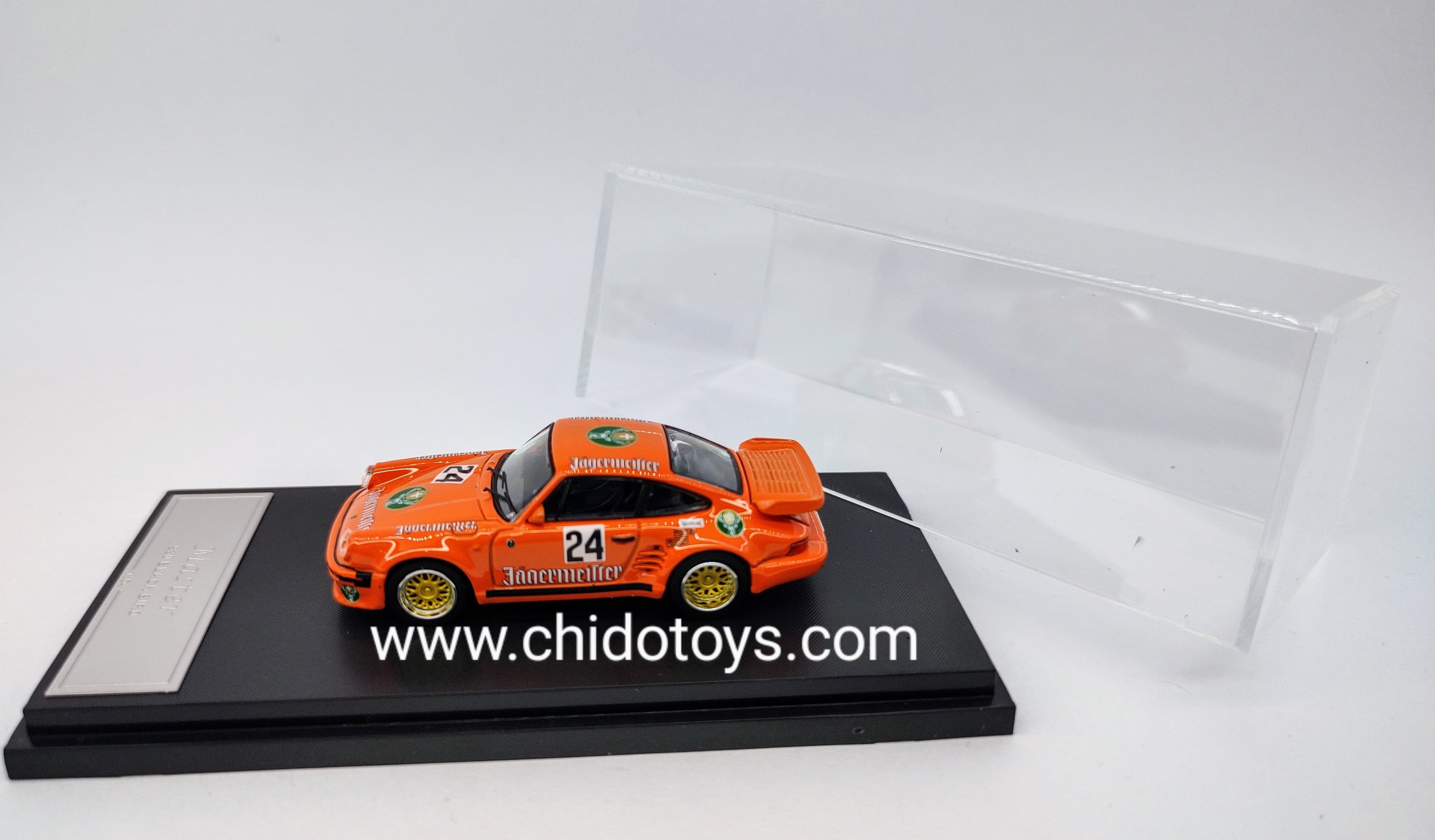 Auto a escala marca Máster, Modelo 911 (930) Turbo, Jagermeister livery - Chido Toys