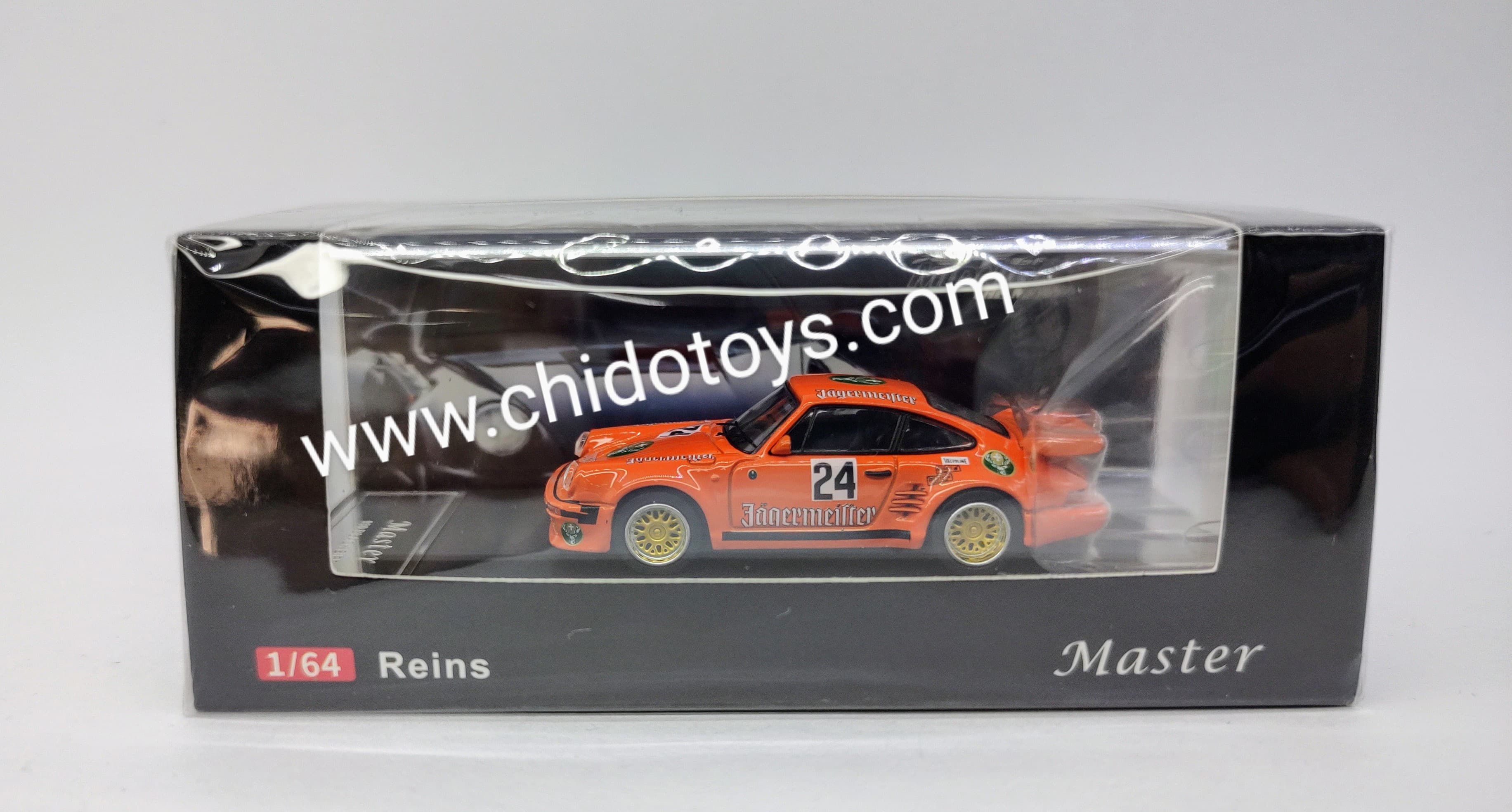 Auto a escala marca Máster, Modelo 911 (930) Turbo, Jagermeister livery - Chido Toys