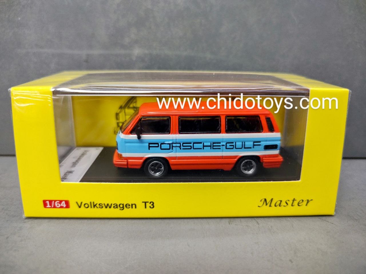 Auto a escala marca Master modelo Volkswagen T3 Carrera - Chido Toys