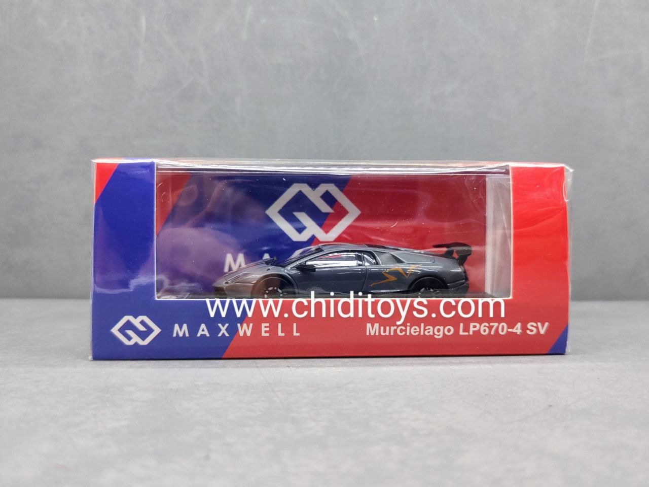 Auto a escala marca Maxwell, Modelo Lamborghini Murciélago LP670 - 4 SV - Chido Toys
