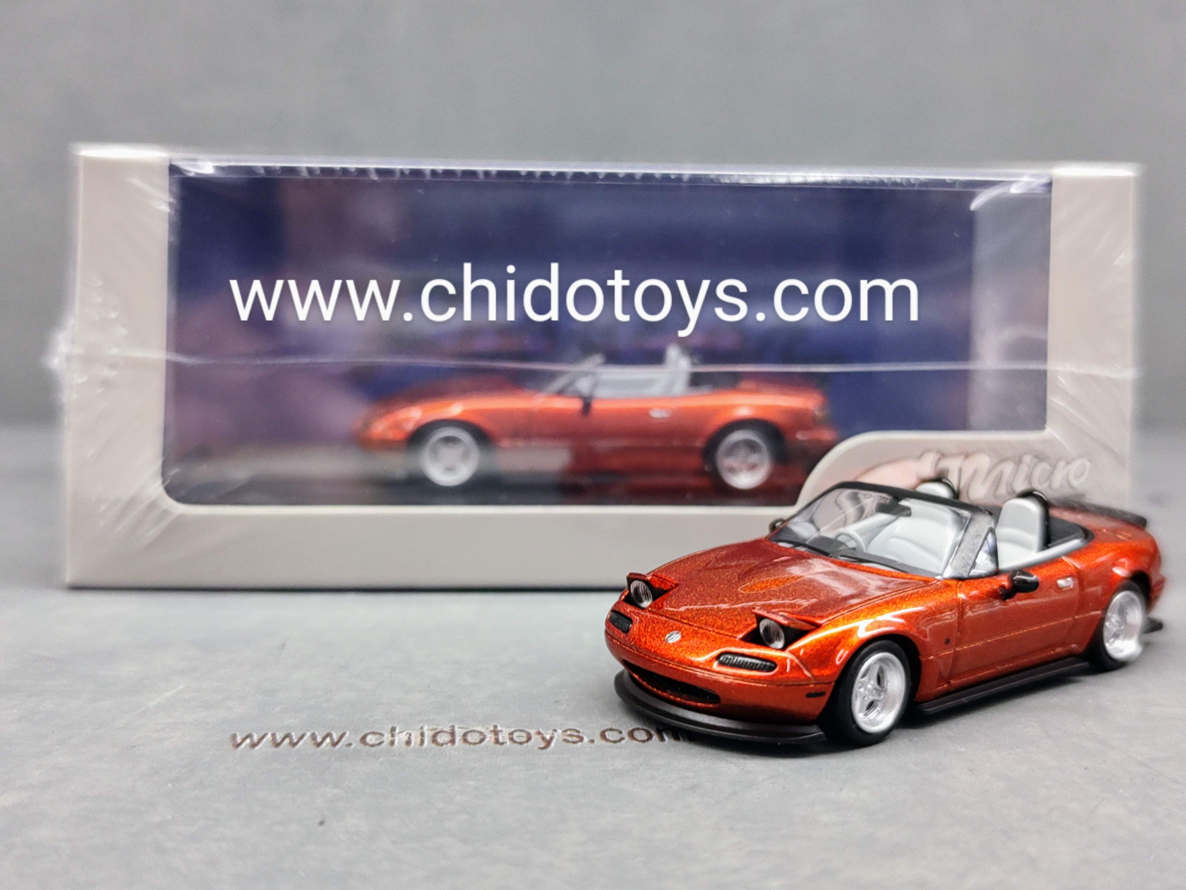 Auto a escala marca Micro Turbo, Modelo Mazda Miata MX5 - Chido Toys