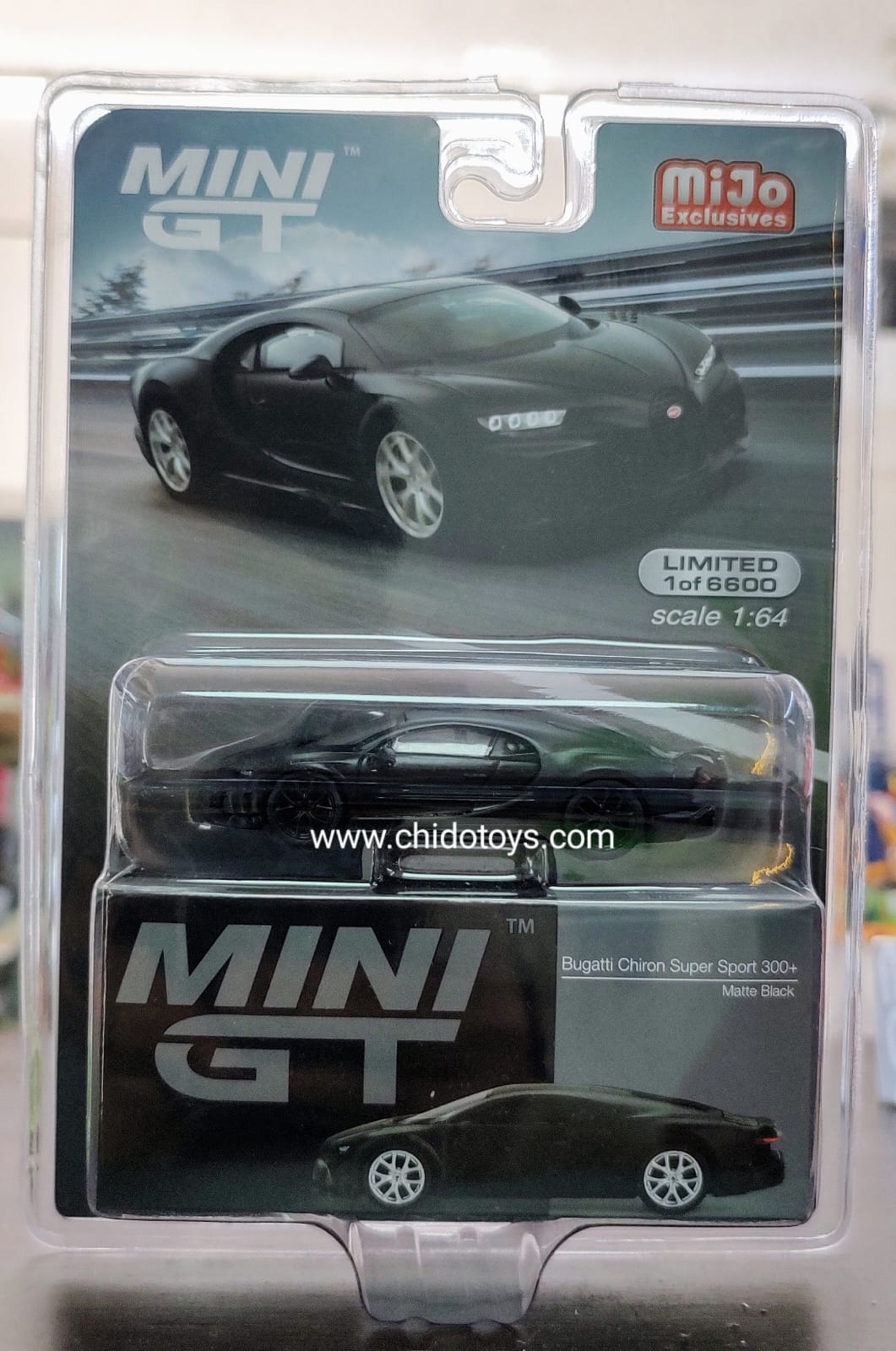 Auto a escala marca Mini GT, Chase Bugatti Chiron Super Sport 300+ - Chido Toys