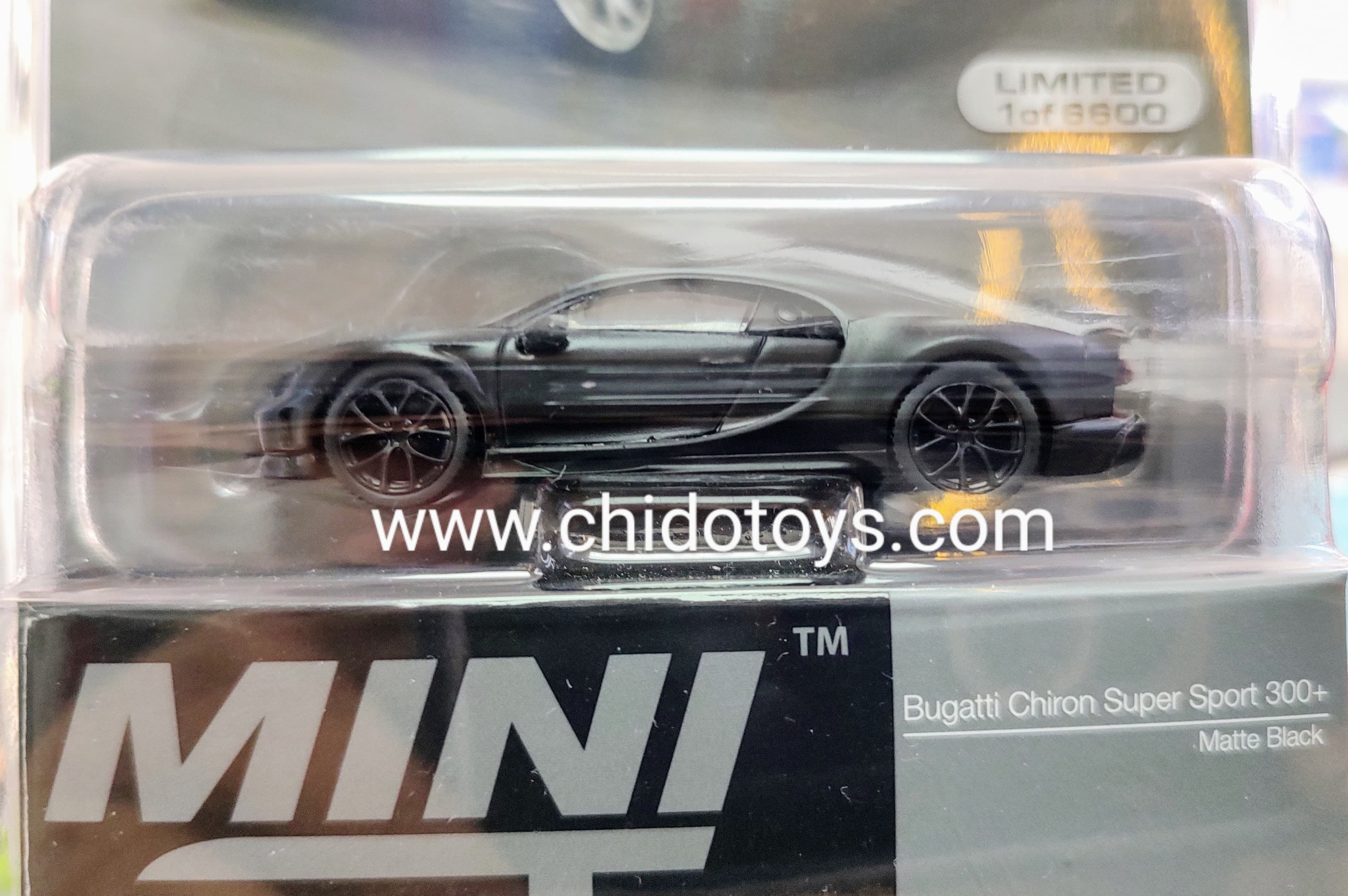 Auto a escala marca Mini GT, Chase Bugatti Chiron Super Sport 300+ - Chido Toys