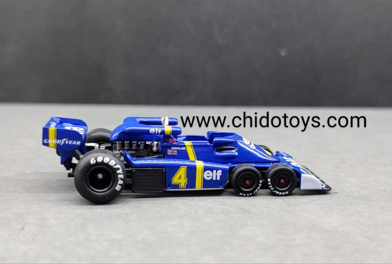 Auto a escala marca Mini GT, Gran Premio 1976 Tyrrell P34 #4 GP de España - Chido Toys